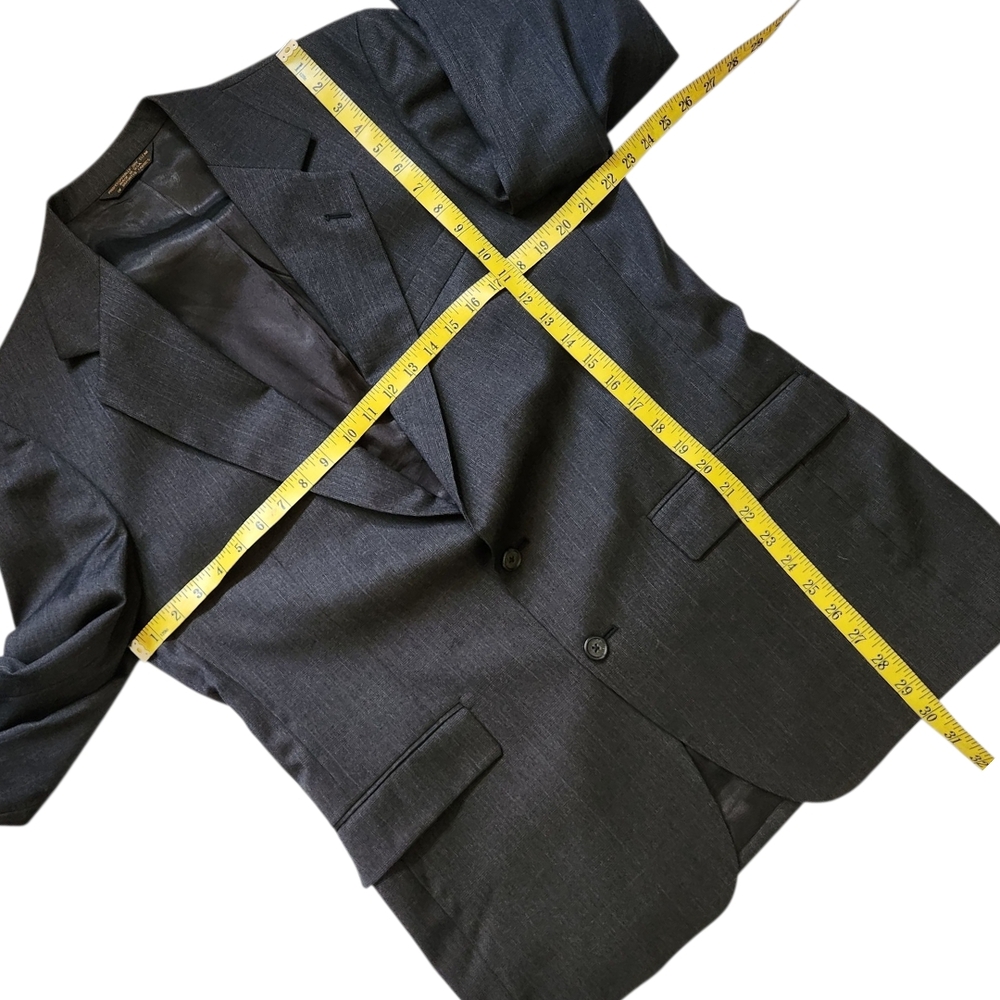 BOTANY 500 COUTURE Men's Charcoal Grey Blazer - Size 39R - Picture 10 of 14